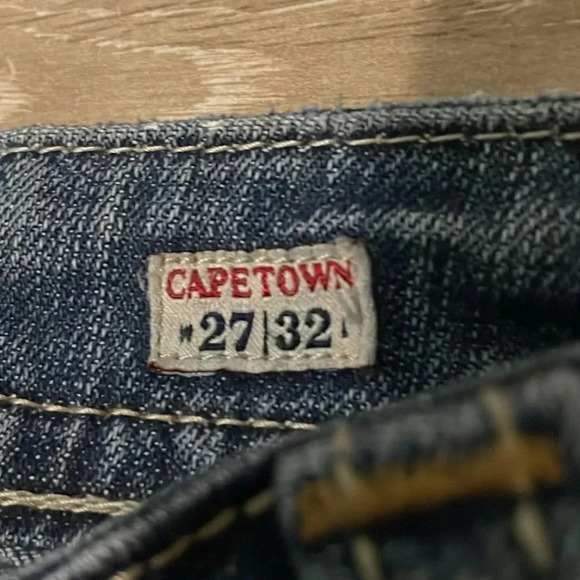 MEK distressed boot cut jeans Medium Wash Women’s Size 27 - Picture 5 of 15